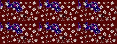 Renkli Bahar Teması eskiz kalıbı. Raster illüstrasyonundaki çiçek desenli çizim. Düz Çiçek Elementleri Tasarımı. Süslü kumaş deseni.