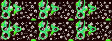 Raster deseni. Botanik çizim kalıbı. Suluboya etkisi. Organik elementler.