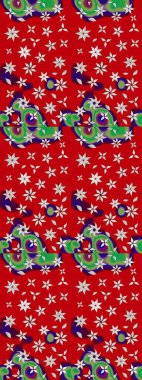 Raster düz çiçek çizim deseni. Kırmızı ve nötr renklerde çiçekler. Tasarım hediye paketi, tebrik kartları, posterler ve afiş tasarımı.