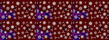 Raster illüstrasyonundaki çiçek desenli çizim. Kırmızı renklerde. Güzel kumaş deseni. Raster illüstrasyonu.