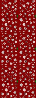 Raster illüstrasyonundaki çiçek desenli çizim. Kırmızı ve nötr renklerde. Raster illüstrasyonu. Güzel kumaş deseni.