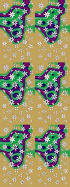 Raster Güzel kumaş deseni. Raster suluboya çiçek deseni, narin çiçekler, sarı ve yeşil çiçekler, tebrik kartı şablonu..