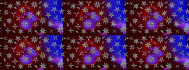 Çiçekli eskiz deseni. El çizimi. Kahverengi renkli çiçekler. Suluboya çizimi.