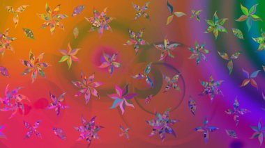 Gömlek baskısı için çiçek boyası. Pembe renkli çiçekler. Çiçek eskiz kalıbı geçmişi.