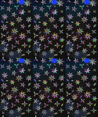 Raster illüstrasyonu. Gri renklerde bahar çiçekleri. Raster çiçek desenli ve çiçekli..