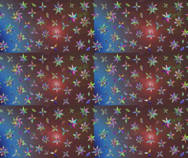 Kahverengi renkte kahverengi papatya deseni. Kahverengi renklerde. Raster illüstrasyonu.