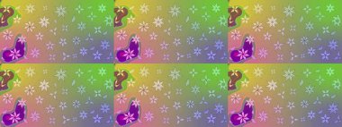 Çiçek ve yapraklı karalama şeklinde Raster çiçek deseni. Tarafsız renklerde bahar çiçekleri. Raster illüstrasyonu.