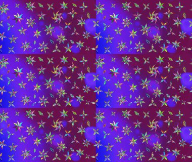 Raster illüstrasyonundaki çiçek desenli çizim. Mor renkte çiçekler.