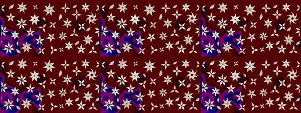 Raster illüstrasyonundaki çiçek desenli çizim. Kırmızı renklerde. Güzel kumaş deseni. Raster illüstrasyonu.