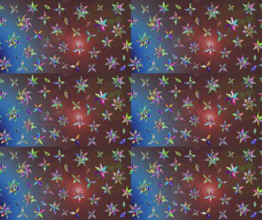 Kahverengi renkte kahverengi papatya deseni. Kahverengi renklerde. Raster illüstrasyonu.