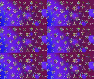 Raster illüstrasyonundaki çiçek desenli çizim. Mor renkte çiçekler.