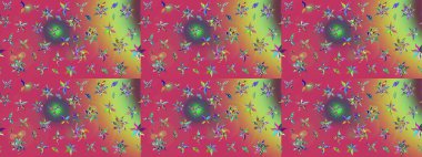 Çiçekli çizim şekli. Pembe renkli çiçekler. Renkli Bahar Teması eskiz kalıbı. Düz Çiçek Elementleri Tasarımı.