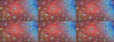 Moda baskıları için zarif bir şablon. Halk tarzı. Modern çiçek arkaplanı. Parlak renkli çiçekleri ve kahverengi yaprakları olan harika bir çiçek deseni..