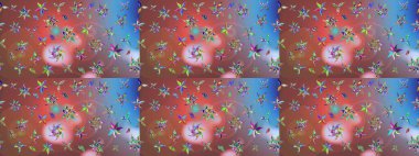 Raster illüstrasyonu. Kahverengi renklerde bahar çiçekleri. Çiçekli yumuşak bir eskiz şekli. Raster çiçekleri klasik tarzda resmedilir..