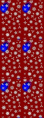 Kırmızı ve nötr renklerde çiçekler. Renkli Bahar Teması eskiz kalıbı. Düz Çiçek Elementleri Tasarımı. Sevimli çiçek raster deseni.