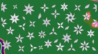 Çiçek kompozisyonu. Çiçek kolajı. Doğa. Küçük çiçekte güzel bir desen var. Çiçek arkaplan. - Yeşil çiçekler. Raster deseni.