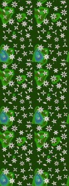 Raster Moda kumaş deseni. Şirin çiçekler. Çizgi çizimi deseni.