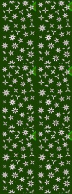 Çiçekli karalama şeklinde Raster çiçek deseni. Yeşil renkli çiçekler. Nazik, narin çiçek arkaplanı.