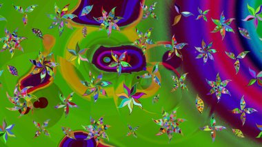 Eski usul. Tomurcukları papatya çiçekleri olan sevimli bir çiçek deseni. Eskiz geçmişi. Miles Fleur, süslü püslü bir süs. Kumaş, tekstil, duvar kağıdı baskısı için. Raster illüstrasyonu.