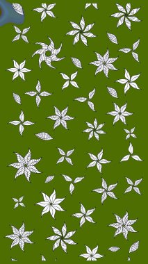 Anti-stres için soyut örnek sayfası. Yeşil renklerde. Raster illüstrasyonu.