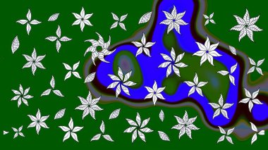 Soyut etnik raster çizim kalıbı. Kabile sanatı boho baskısı, klasik çiçek arkaplanı. Arkaplan dokusu, duvar kağıdı, yeşil renkli çiçek teması.