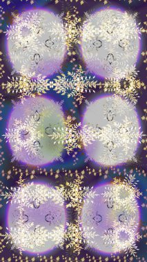 Yeni yıl kar tanesi. Güzel soyut kar taneleri raster tasarımı. Düz kar karalama ikonları, kar taneleri silueti nötr, mor ve gri renkler Noel afişi için, kartlar.