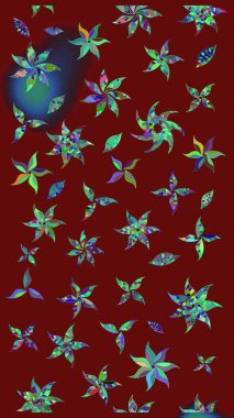 Kumaş, duvar kağıdı ve kağıt üzerine baskı yapmak için gelişen arka plan. Eski usul küçük çiçekli şirin bir eskiz deseni. Moda arka planında parlak buketler. Raster illüstrasyonu.