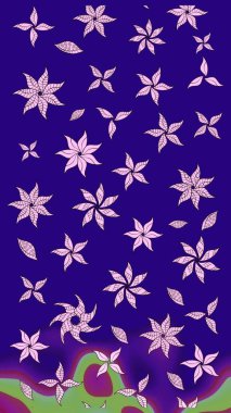 Çizim çiçek deseni duvar kağıdı, web sitesi arka planı, ambalaj kağıdı, davetiye, broşür, afiş veya web sitesi için kullanılabilir. El çizimi Raster çizimi. Parlak elementlerin.