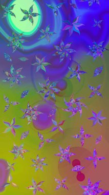 Tony 'nin kumaş kalıbını çiz. Raster illüstrasyonu. Modaya uygun kumaş deseni. Küçük çiçekte sevimli çiçek deseni var..