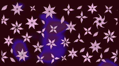 Kahverengi renkli etnik çiçeklerin olduğu zarif bir eskiz modeli. Asya Tekstil 'inde Raster Çiçek İllüstrasyonu.