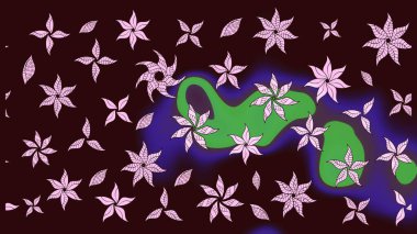 Millefleur 'lar. Tekstil, kumaş, kapaklar, duvar kağıtları, baskı, naylon, koleksiyon defteri, örgü, dekupaj için güzel bir eskiz. Küçük kahverengi çiçekli oldukça eski bir besin torbası deseni..