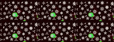 Çiçekli çiçek deseni, suluboya. Raster deseni. Süslü kumaş deseni.