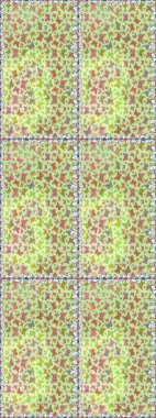 Tarafsız, yeşil ve bej renkli bir resim. Tekstil, kumaş, baskı ve davetiye geçmişi. Raster. Kelebeklerle kusursuz desen.