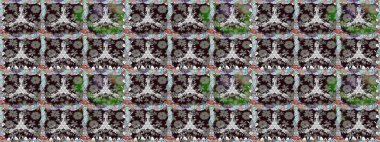 Düz Çiçek Elementleri Tasarımı. Renkli Yaz Temalı Kusursuz Arkaplan. Raster illüstrasyonunda kusursuz çiçek deseni. Renkli çiçekler.