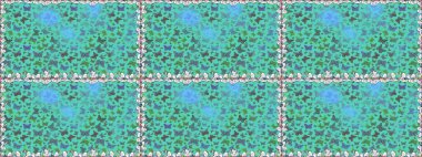 Kumaş, kağıt ve ambalaj için uygun. Raster illüstrasyonu. Bahar ve yaz tropikal kelebeklerin yeşil renklerde kusursuz desenleri vardır. Kelebek gölgeleri ve siluetler.