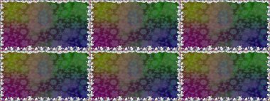 Eskiz stili yeşil renkler. El yapımı çiçek ve bitki koleksiyonu. Raster illüstrasyonu. Şirin karalama çiçekleri olan kusursuz çiçek desenleri. Raster illüstrasyonu.