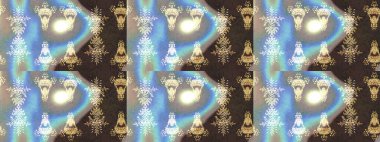 Raster güzel bir çiçek deseni çizmiş. Bahar mevsimi. Tatil havası. Mavi, kahverengi ve nötr renklerde çiçekler. Nazik romantik baskı.