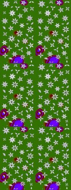 Yeşil renkli çiçekler. Raster düz çiçek çizim deseni. Tasarım hediye paketi, tebrik kartları, posterler ve afiş tasarımı.