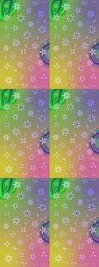 Küçük renkli çiçekler. Robot resim. Küçük çiçekte güzel bir desen. Motley illüstrasyonu. Moda baskıları için zarif bir şablon. Çiçekli yaz çiçekleri.