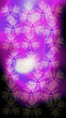 Yeni yıl kar tanesi. Düz kar karalama ikonları, yılbaşı afişi için kar taneleri silueti, kartlar. Menekşe, mor ve siyah renkler üzerine şirin soyut kar tanesi raster tasarımı.