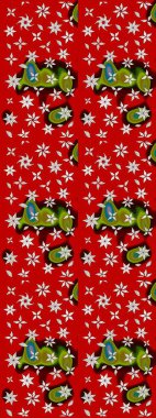 Renkli Bahar Teması eskiz kalıbı. Raster illüstrasyonundaki çiçek desenli çizim. Süslü kumaş deseni. Düz Çiçek Elementleri Tasarımı.