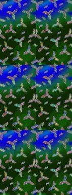 Raster Noel soyut renkli arka plan ve düşen kar tanesi. Kar taneli Noel arkaplanı. Raster illüstrasyonu. Kış soyut arkaplanı.