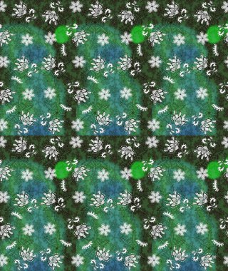 Nazik romantik baskı. Tatil havası. Yeşil renkli çiçekler. Bahar mevsimi. Raster güzel bir çiçek deseni çiziyor..