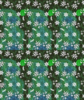 Nazik romantik baskı. Tatil havası. Yeşil renkli çiçekler. Bahar mevsimi. Raster güzel bir çiçek deseni çiziyor..