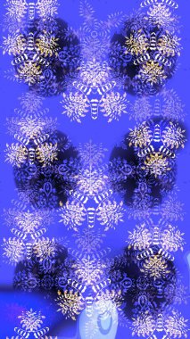 Kış kar tanesi. Kar Tanesi Raster illüstrasyonu. Mor, mavi ve nötr renklerde izole edilmiş. Kar Tanesi Simgesi.