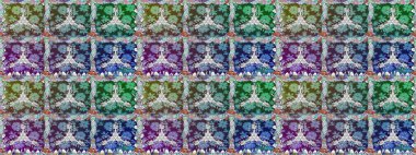 Raster illüstrasyonu. Güzel kumaş deseni. Bahar çiçekli, dikişsiz çiçek deseni..