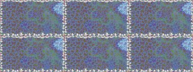 Raster. Kusursuz. Kumaş, tekstil, baskı ve davetiye örnekleri. Kelebek deseni. Mavi arkaplanda resim.