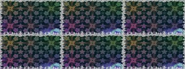 Raster illüstrasyonu. Yumuşak, mavi renkte yaz çiçekleri. Raster deseni. Küçük çiçekte sevimli çiçek deseni var..