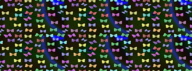 Raster illüstrasyonu. Robot resim. Davetiye, kart ve parmak izi için basit kadınsı bir model. Gri arka planda kelebek.