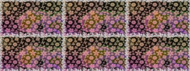 Raster illüstrasyonu. Gri renklerde. 3D çiçekler, pürüzsüz.